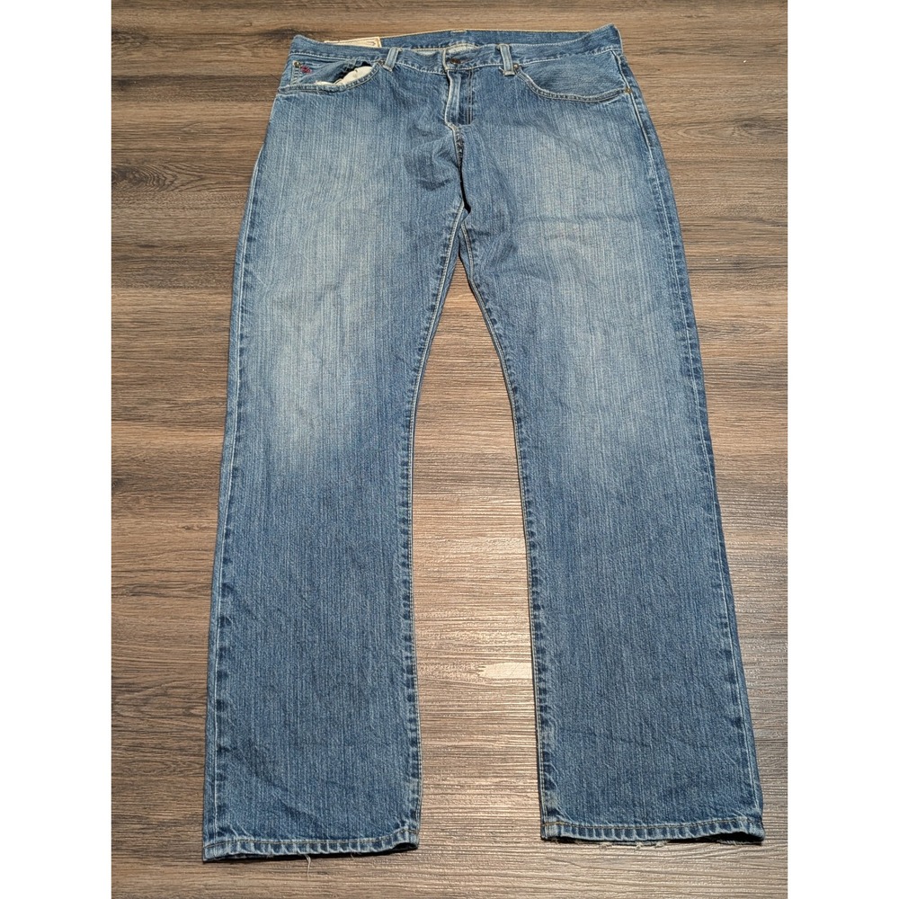 Polo Ralph Lauren Authentic Dungarees Mens 34x32 Blue Straight Leg Jeans